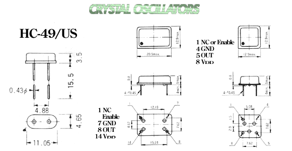 CRYSTAL OSCILLATOR CRYSTAL UNIT